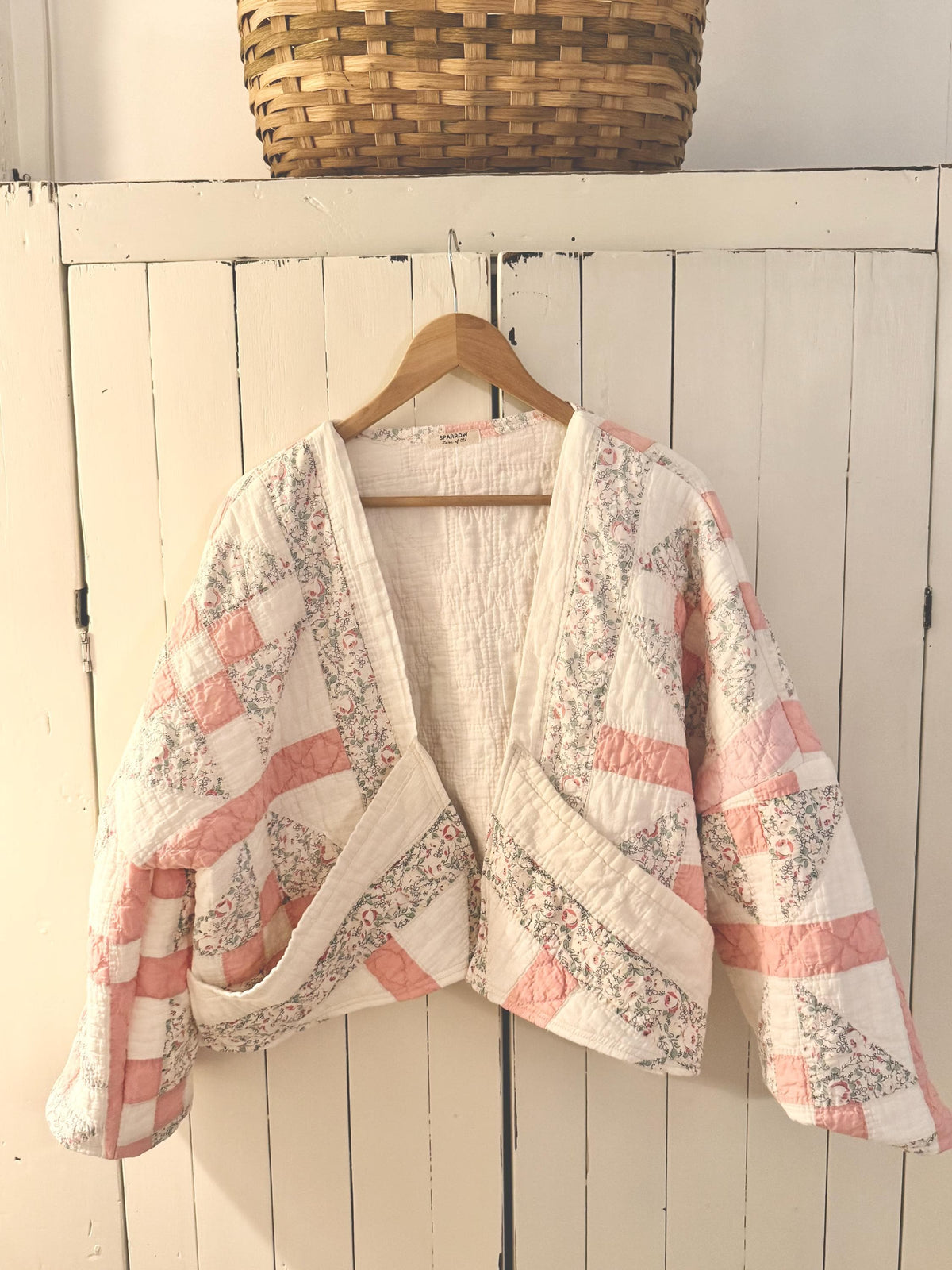 Vintage handmade heirloom quilt jacket