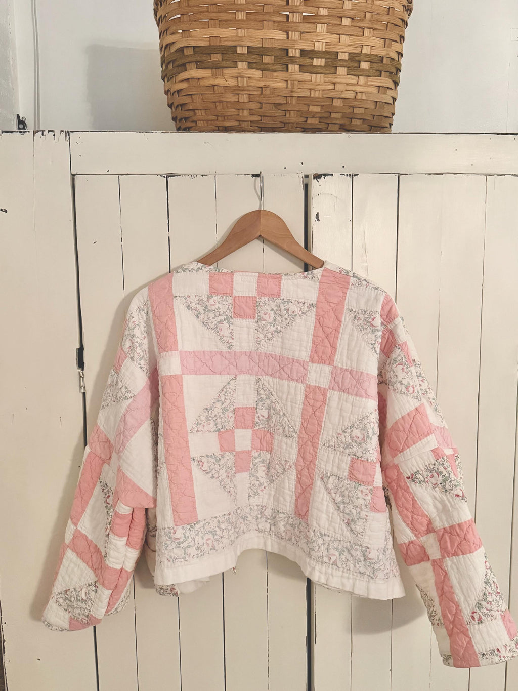 Vintage handmade heirloom quilt jacket
