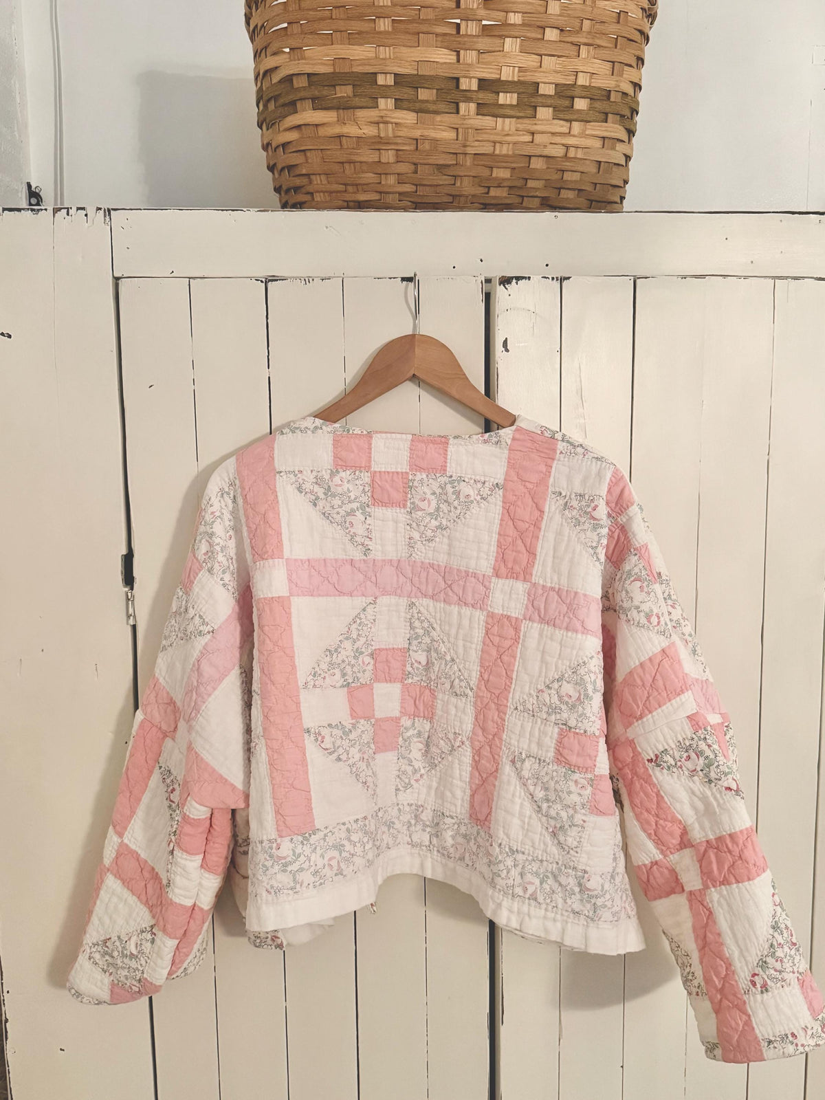 Vintage handmade heirloom quilt jacket