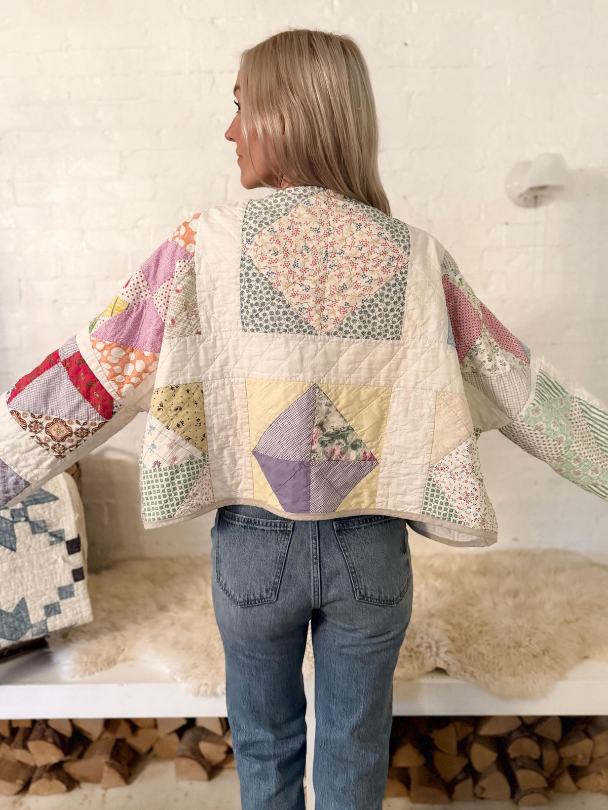 Vintage heirloom quilt jacket