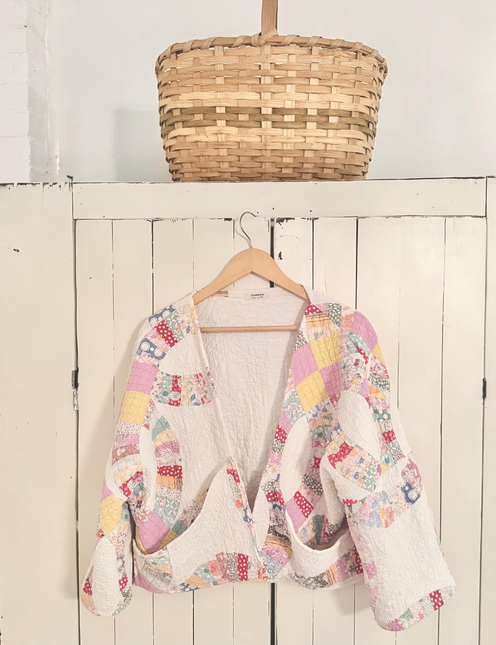 Antique/ Vintage Double Wedding Ring Quilt Jacket