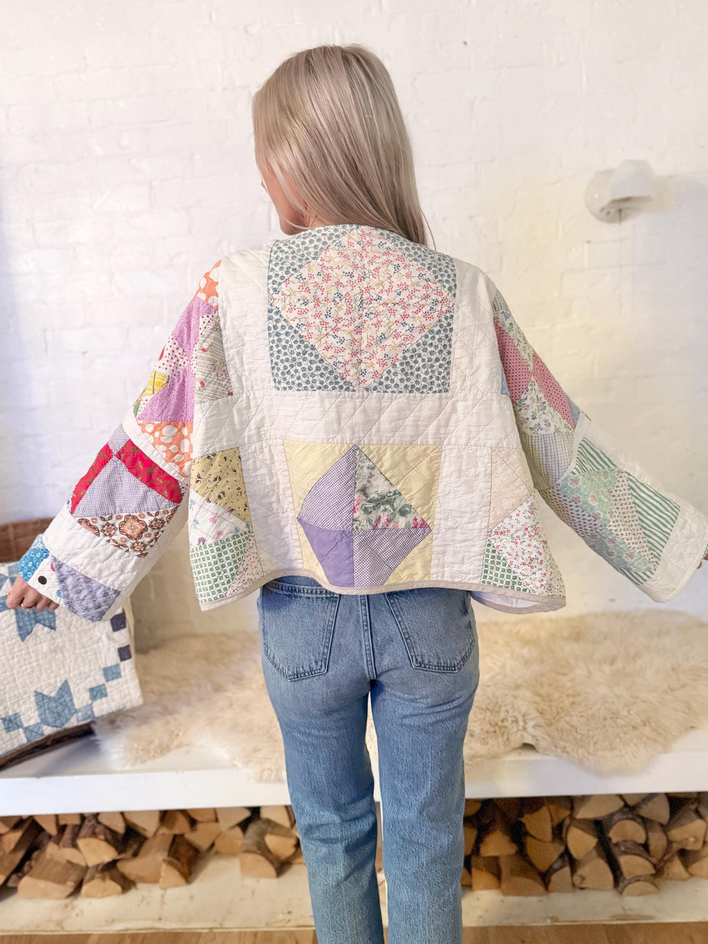 Vintage heirloom quilt jacket