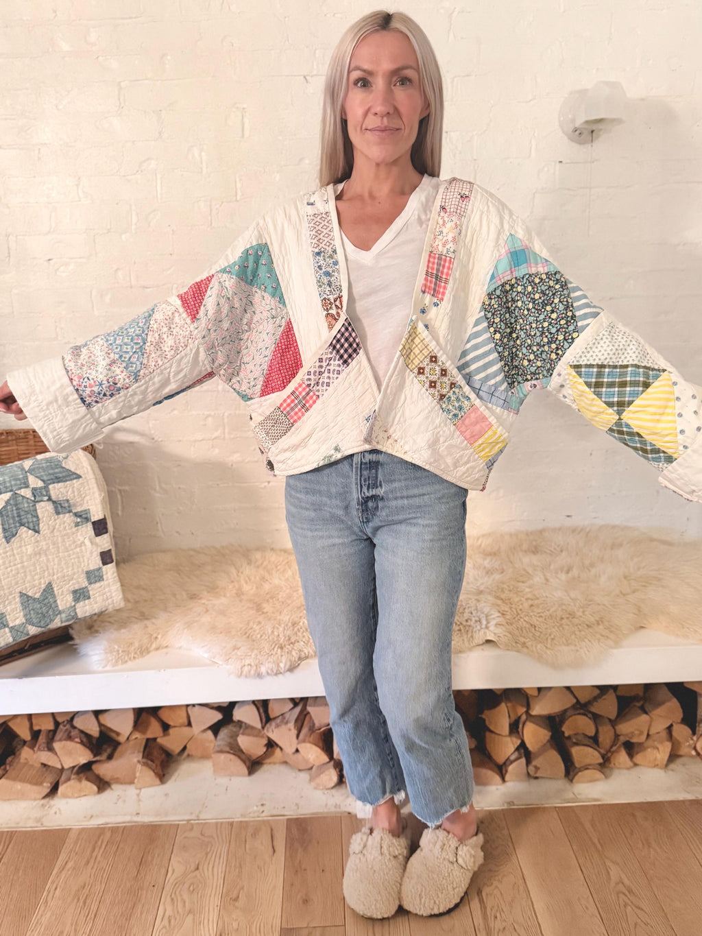 Vintage Heirloom quilt jacket