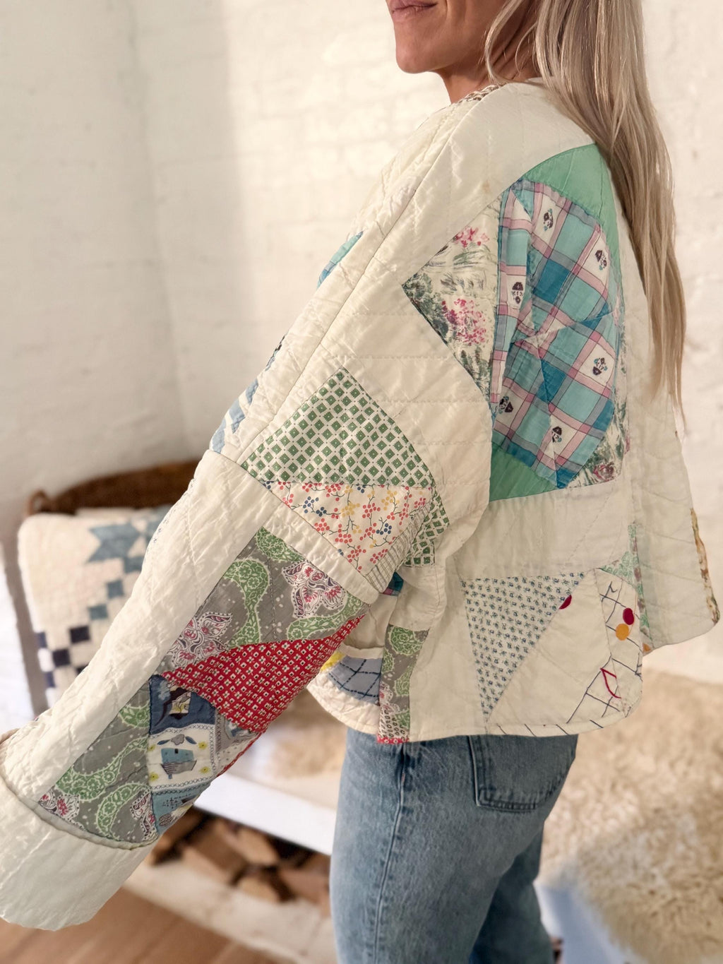 Vintage Heirloom quilt jacket