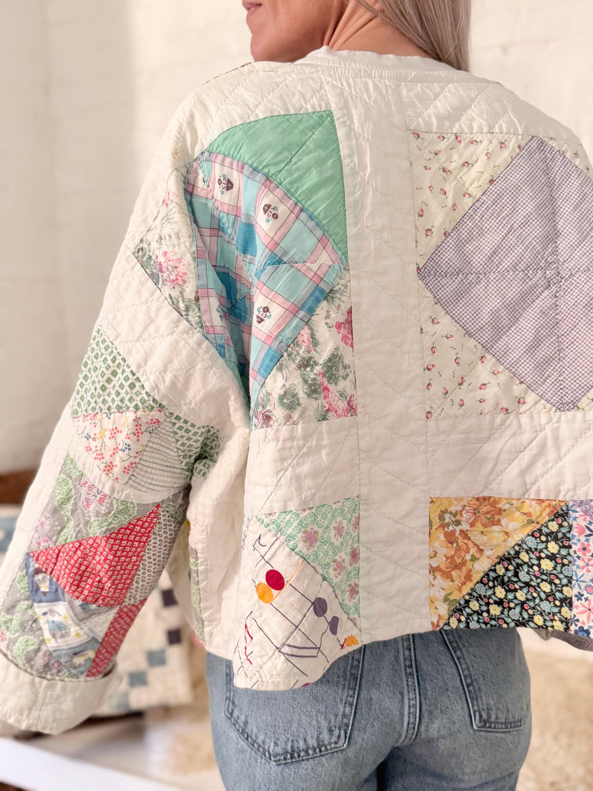 Vintage Heirloom quilt jacket